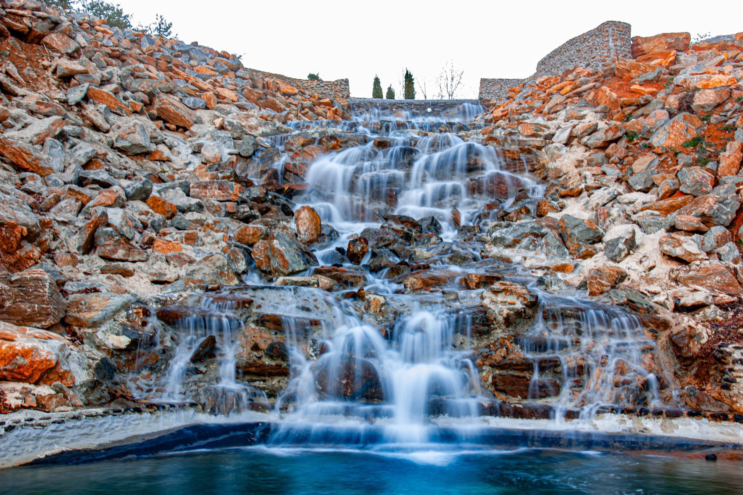 Group of friends at Ancient Lore Village Firepit
